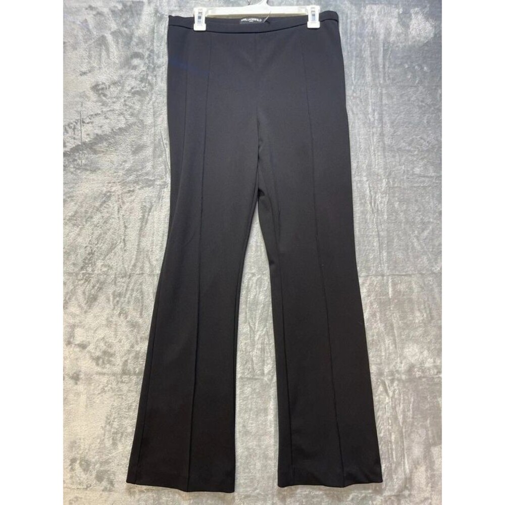 Karl Lagerfeld Paris Women's Black Flare Dress Pants Stretch Size 12